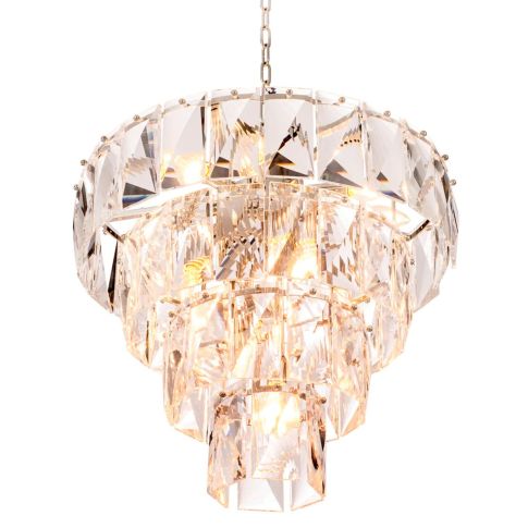 Chandelier Amazone S Nickel finish | crystal glass