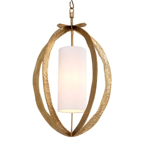 Chandelier Luciano Hammered vintage brass finish