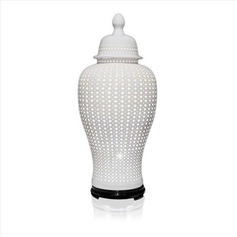 Floor lamp ceramic white ming