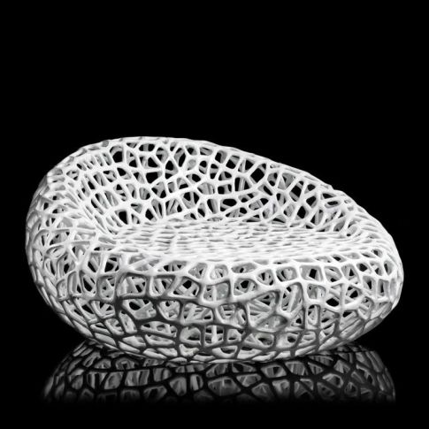 Sunbed outdoor handmade white aluminum metal resin with five pillows