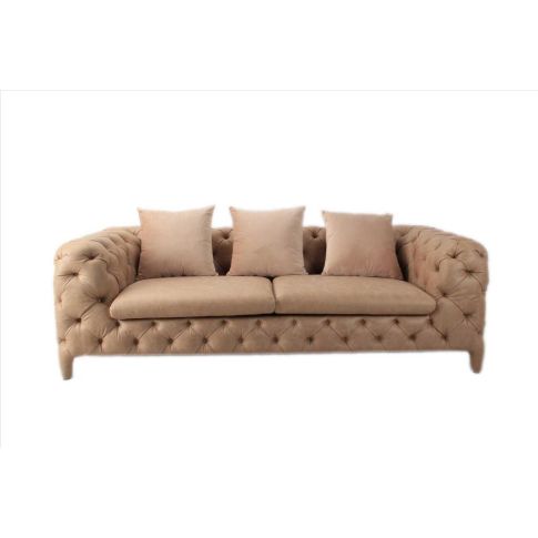 Indoor Sofa 3 seated with beige technoderma