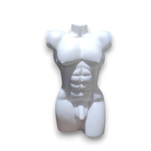 Sculpture - man figure - white marble - handmade