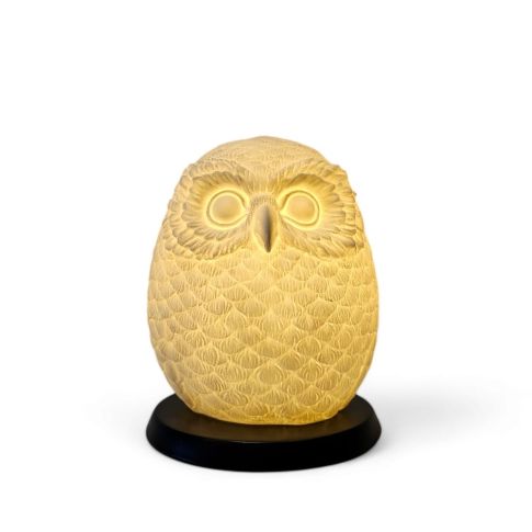Table lamp resin white owl