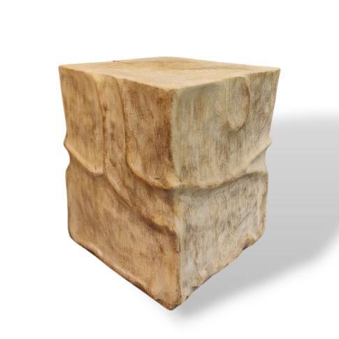 Stool / Side table Mango off white wood