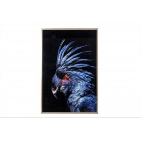 Painting parrot in blue