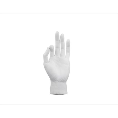 Sculpture hand white resin ok gesture
