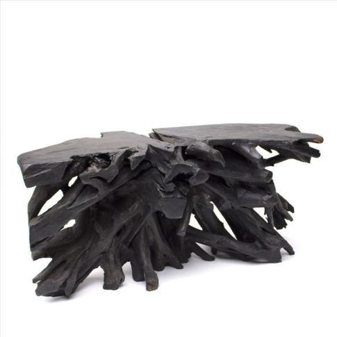 Console in black - teak wood root