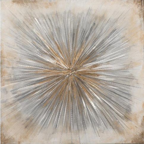 Painting sun in gold and silver