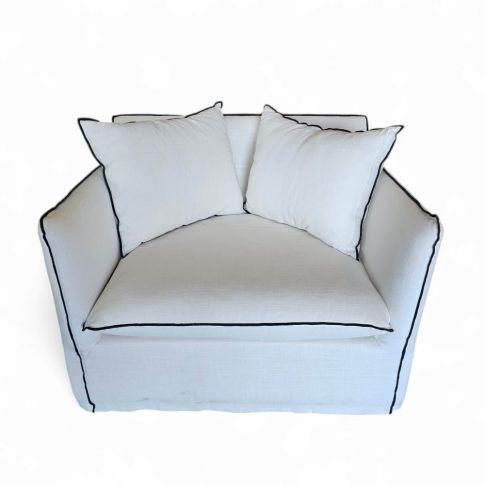 Armchair Loveseat white 110x90