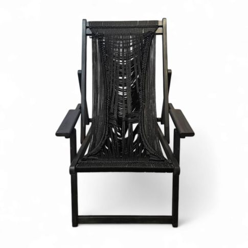 Chair Chaise lounge teak macrame