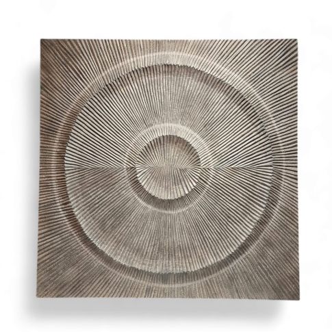 Wallpanel square winston grey wood ribbed circle