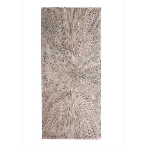 Wallpanel rectangle white wood ribbed circle