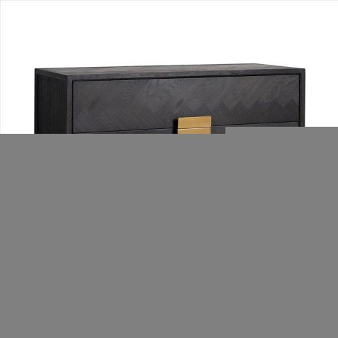 Console blackbone wood /gold with two drawes