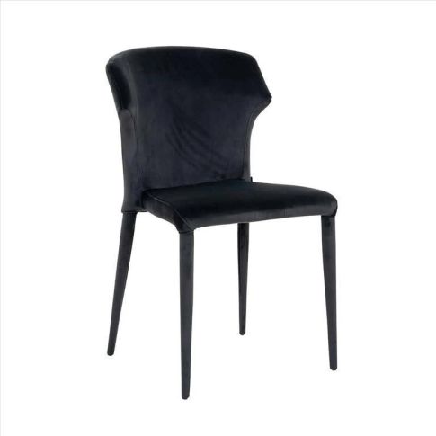 Chair antraciet velvet fabric