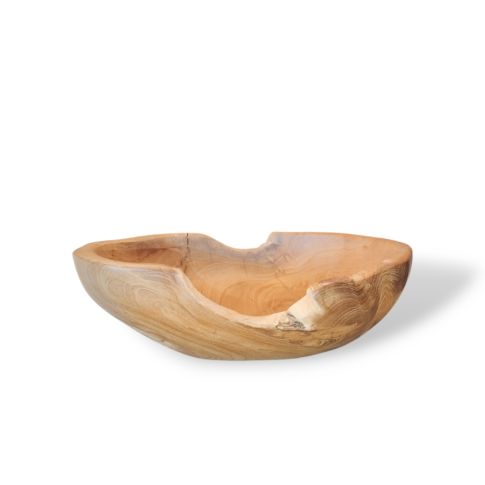 Bowl round in teak wood - D30cm