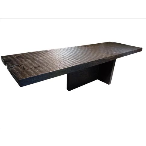 Dining table black burnt teak