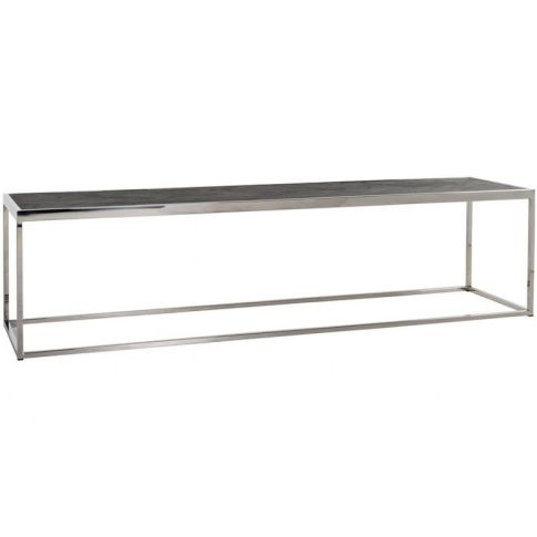 Coffee table oak stainless steel