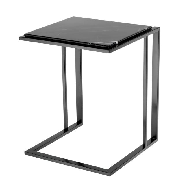 Side Table Cocktail Bronze finish | black marble