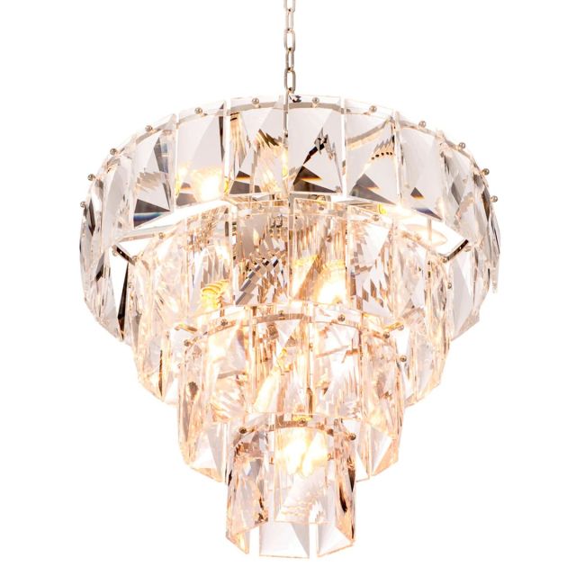 Chandelier Amazone S Nickel finish | crystal glass
