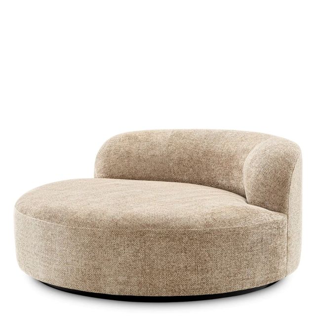 Sofa Björn Round Lyssa sand | black base