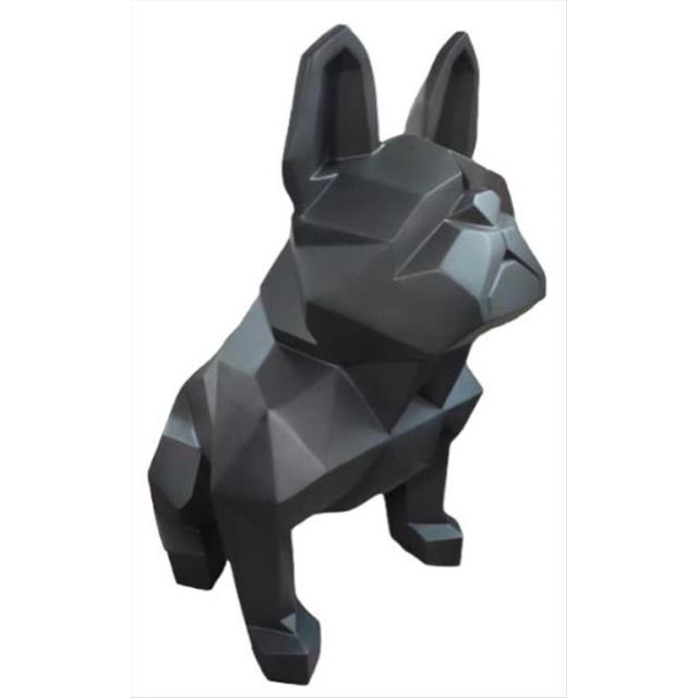 Sculpture bulldog matt black (XL)