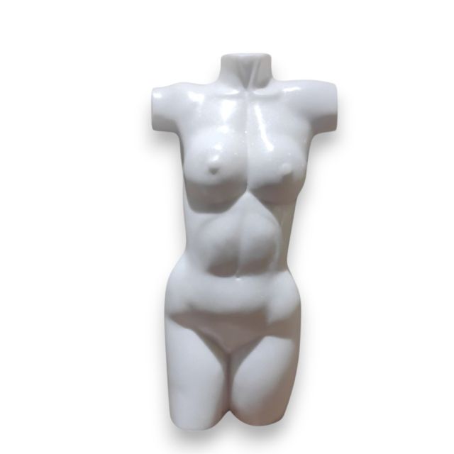 Sculpture - woman figure - white marble - handmade