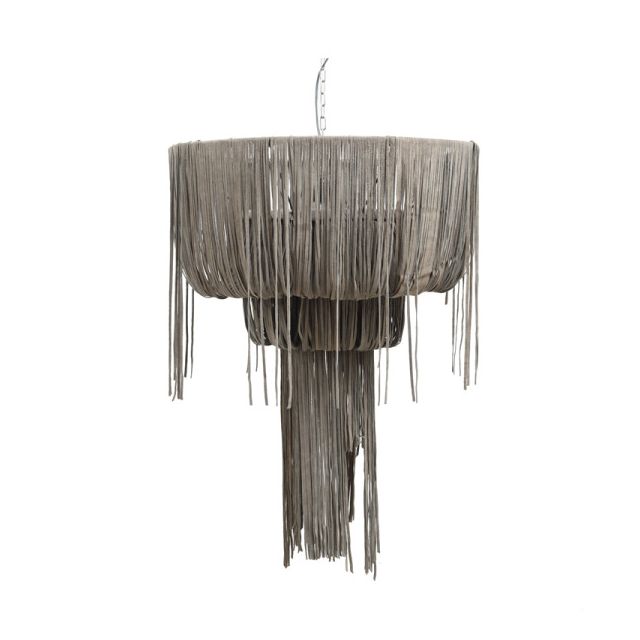 Chandelier - "Funky" - Leather - Grey - L