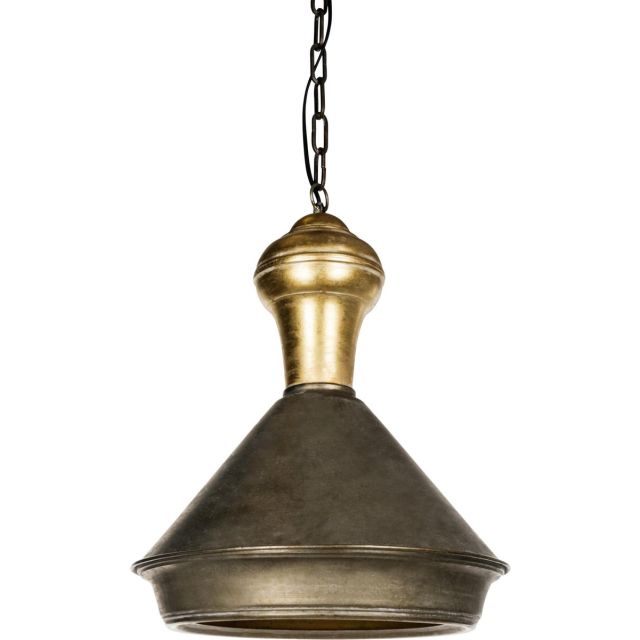 Pendant lamp Denver metal grey iron triangle