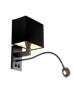 Wall Lamp Reading Bronze finish | flexible LED reading light
