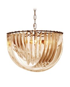 Chandelier Murano  Champagne acrylic | antique brass finish