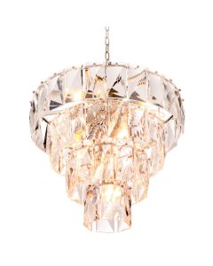 Chandelier Amazone S Nickel finish | crystal glass