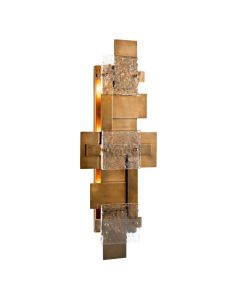 Wall Lamp Langham Vintage brass finish | glass