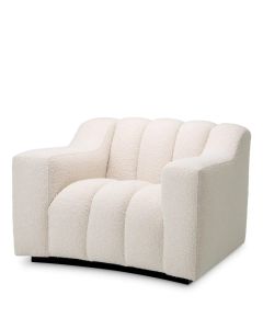 Chair Kelly Bouclé cream | black base