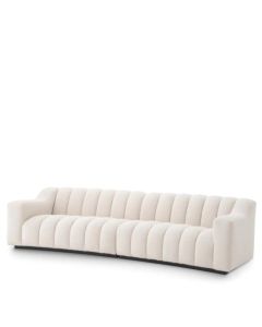 Sofa Kelly L Bouclé cream | black base