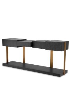 Console Table Nerone Charcoal grey oak veneer