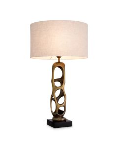 Table Lamp Kearny Vintage brass finish | black granite base