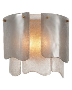 Wall Lamp Asinara Antique brass finish | smoke glass
