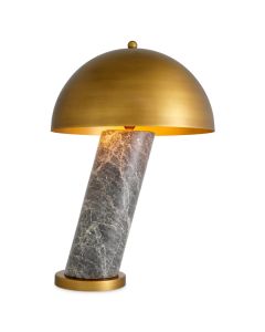 Table Lamp Daniel Grey marble | antique brass finish