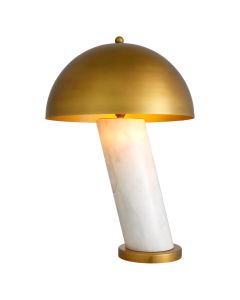 Table Lamp Daniel White marble | antique brass finish