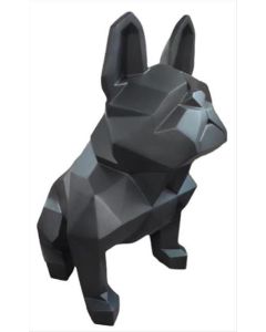 Sculpture bulldog matt black (XL)