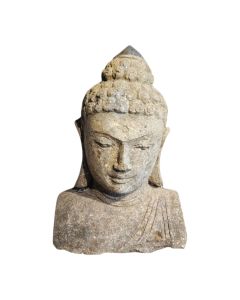 Sculpture buddha head stone S