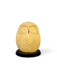 Table lamp resin white owl