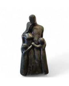 Sculpture family hug dark Grey