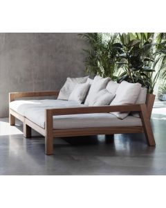 Outdoor Sofa Lounge teak wood grey