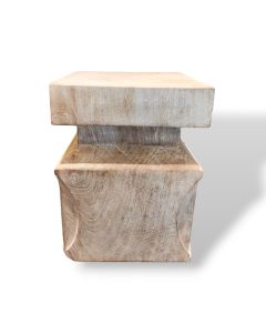Stool / Side table Curved off white