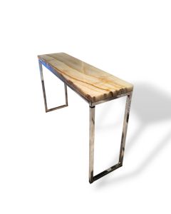 Console table Onyx top and stainless steel base