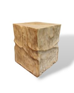 Stool / Side table Mango off white wood