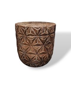 Stool / Side table Carving Diamond shapes