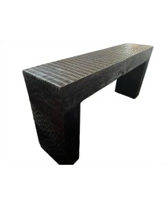 Console rectangle black teak