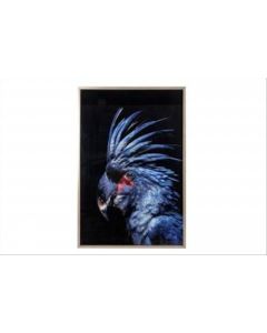 Painting parrot in blue